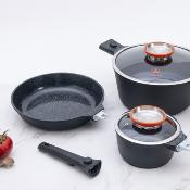 Set de 8 pièces noir 24cm amovible - "Alizée Minimax"