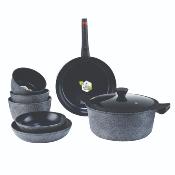 Set de 9 pices noir amovible - "Charbon"