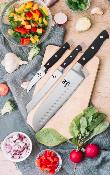 Couteau santoku noir 25,5cm - "Market