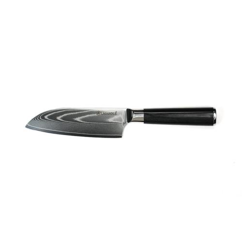 Couteau santoku noir damas 29cm avec étui - "Core"