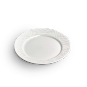Lot de 6 assiettes plates blanc - "Serenity"