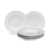 Lot de 6 assiettes creuses blanc - "Infinity"