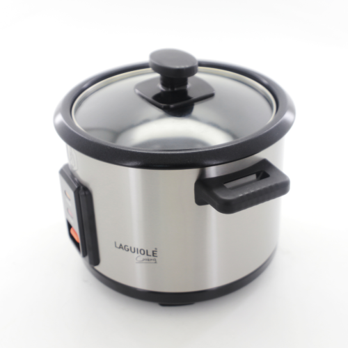 Mini Cuiseur À Riz Et Cuiseur À Vapeur Électrique En Acier Inoxydable, Pot Intérieur Antiadhésif