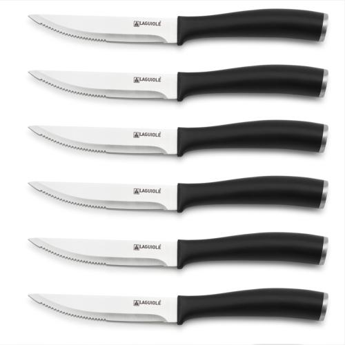 Set de 6 couteaux à steak noir - "Tirel