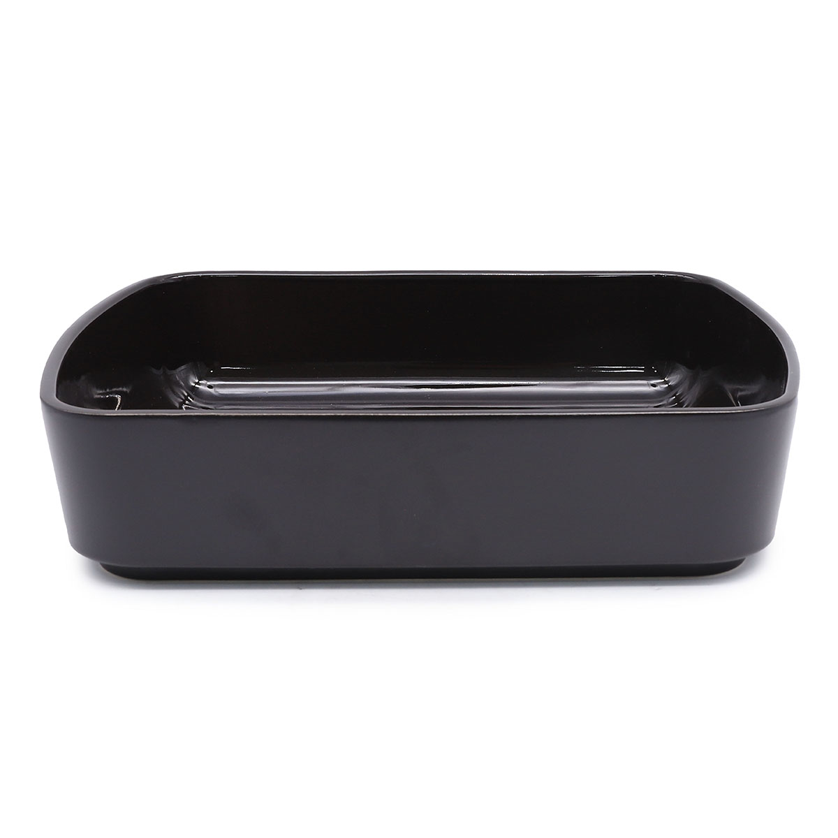 Moule rectangulaire noir en cramique 34cm - "Charbon"