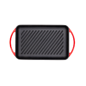 Plancha grill rectangulaire fonte maille rouge 40cm