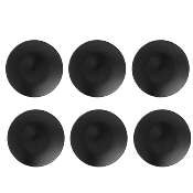 Lot de 6 assiettes plates noir - "Aya"