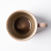 Lot de 2 mugs taupe - "Iris"