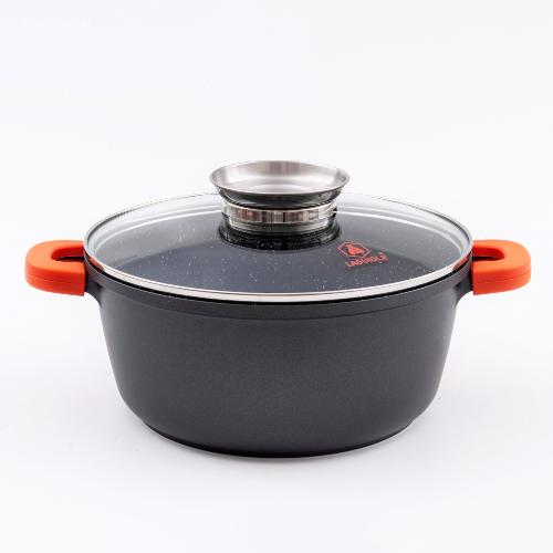 Faitout noir 24cm revêtement antiadhésif - "RobuCook"