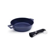 Sauteuse noir amovible 28cm - "Diamant bleu"