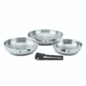 Set de 3 poles inox amovible 20/24/28cm - "Ractif"