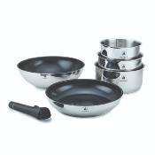 Set de 6 pices inox amovible antiadhsif - "Ractif"