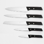 Bloc de 5 couteaux noir - "Scotti"