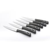 Set de 6 couteaux à steak noir - "Wise" 