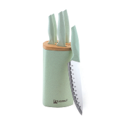 Bloc de 5 couteaux vert - "Wheat"