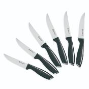 Set de 6 couteaux à steak en acier noir - "Lumin"
