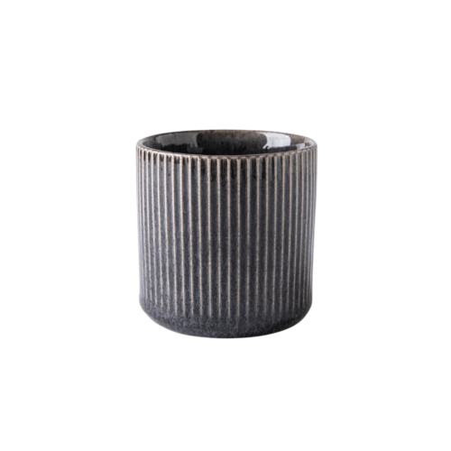 Lot de 4 tasses noir - "Charbon"