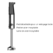 Mixeur plongeant 1200W - 15 vitesses