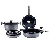 Set de 8 pices noir amovible - "Charbon"