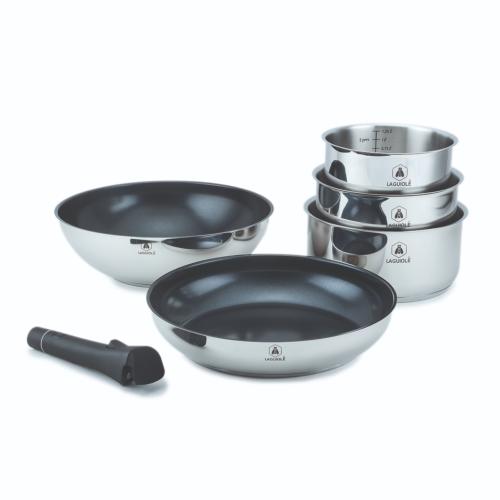 Set de 6 pièces inox amovible antiadhésif - "Réactif"