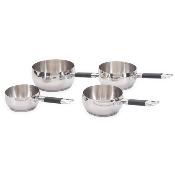 Set de 4 casseroles inox 14/16/18/20cm - "Classique