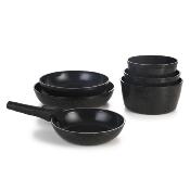 Set de 7 pices marron amovible - "Cappuccino"