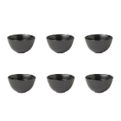 Lot de 6 bols noir - "Aya"