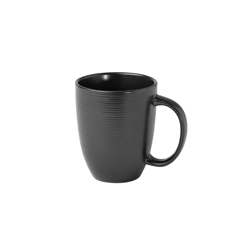 Lot de 6 mugs ronds modern wood 43cl noir - Conforama