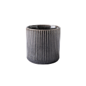 Lot de 4 tasses noir - "Charbon"