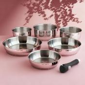 Set 7 pièces amovible inox 18/8 induction  