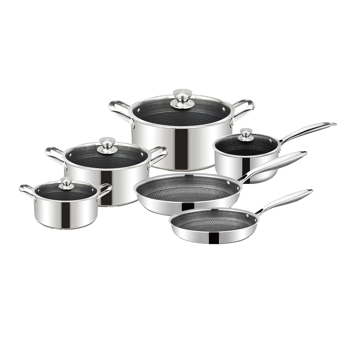 Batterie de cuisine - Set de 10 pièces  "Black Cube"