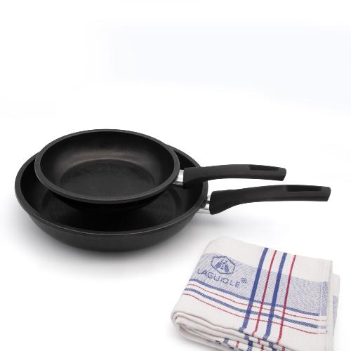 Set de 2 poêles noir 20/28cm