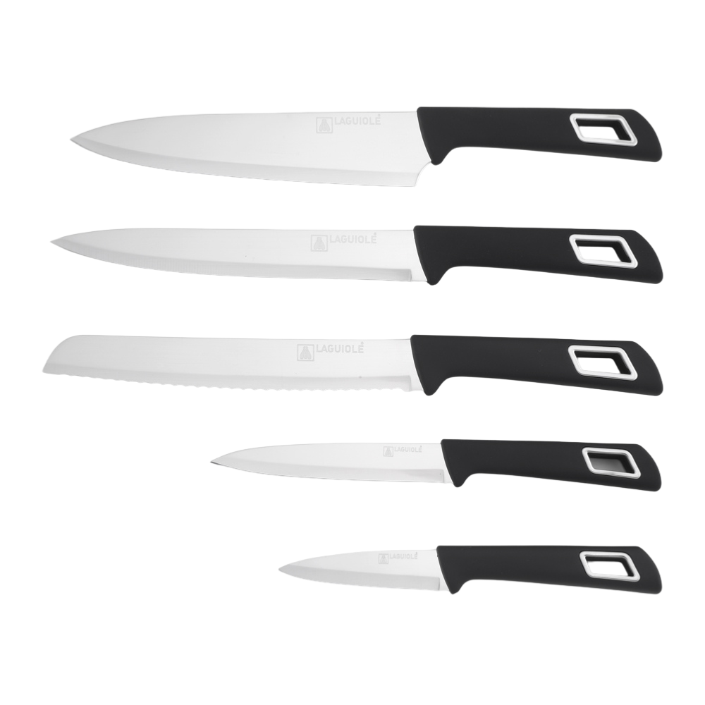 Laguiole - Set de 5 couteaux noir Soho