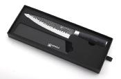 Couteau santoku 'Martelée' noir 29,5cm - "Aya"