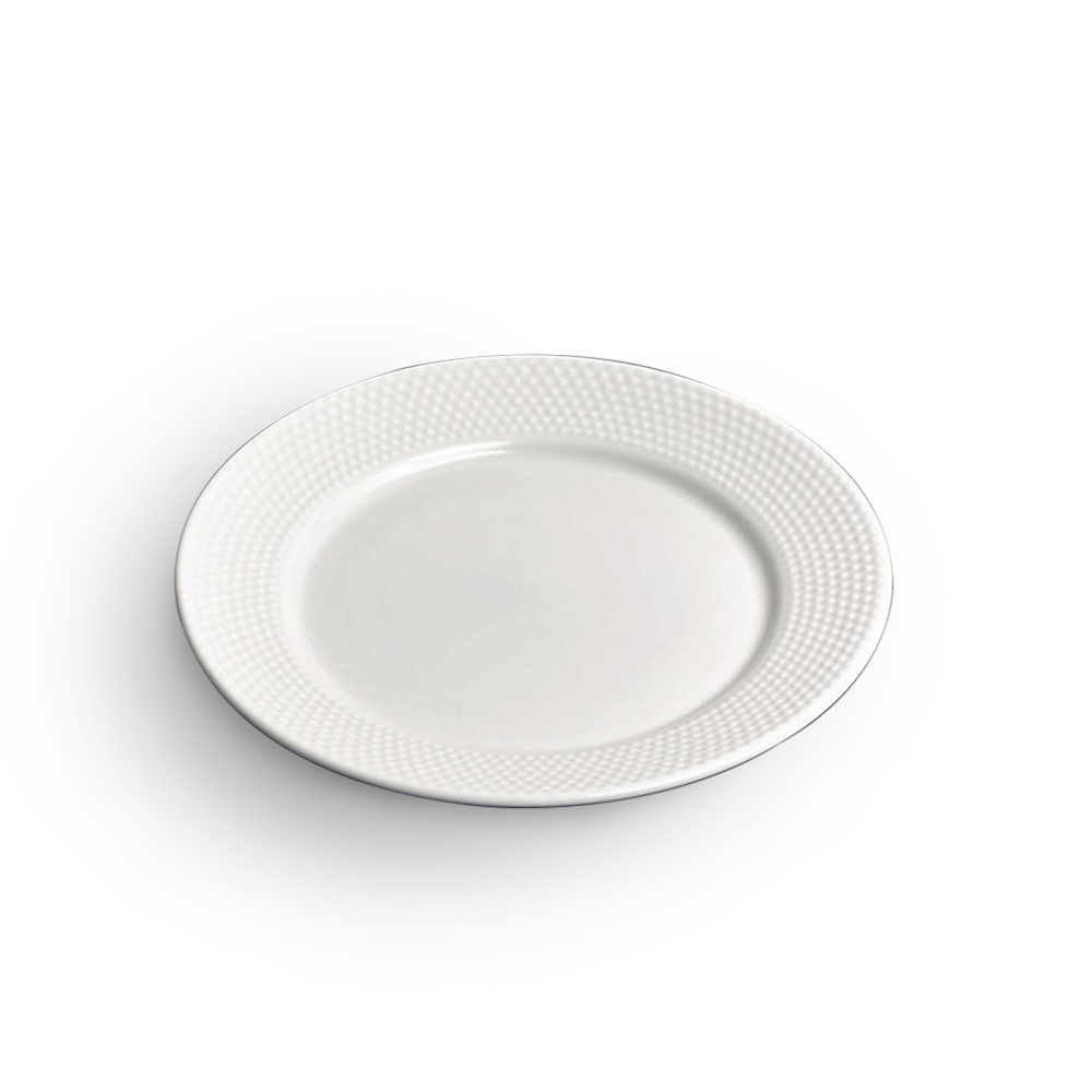 Lot de 6 Assiettes Plates White Floral 27cm Blanc - Cdiscount Maison