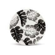 Service 18 pièces noir et blanc - "Leaf"