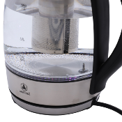 Bouilloire inox/verre - 1,7L
