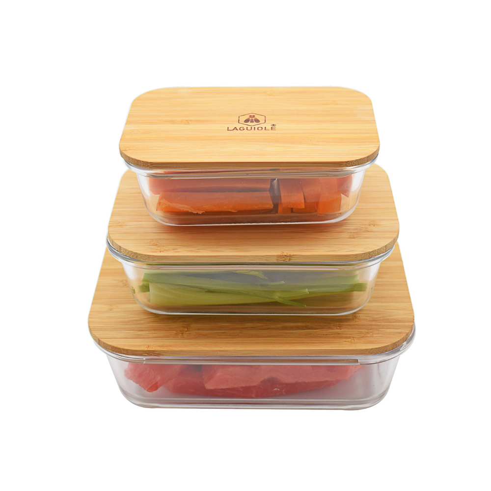 Set 3 Boîtes De Conservation Milo En Verre Gefu - Ustensiles