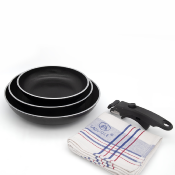 Set de 3 poles noir amovible 20/24/28cm - "Astuce"