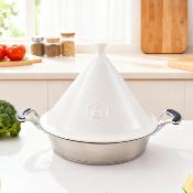 Tajine inox 28,5cm avec couvercle en céramique 18/8