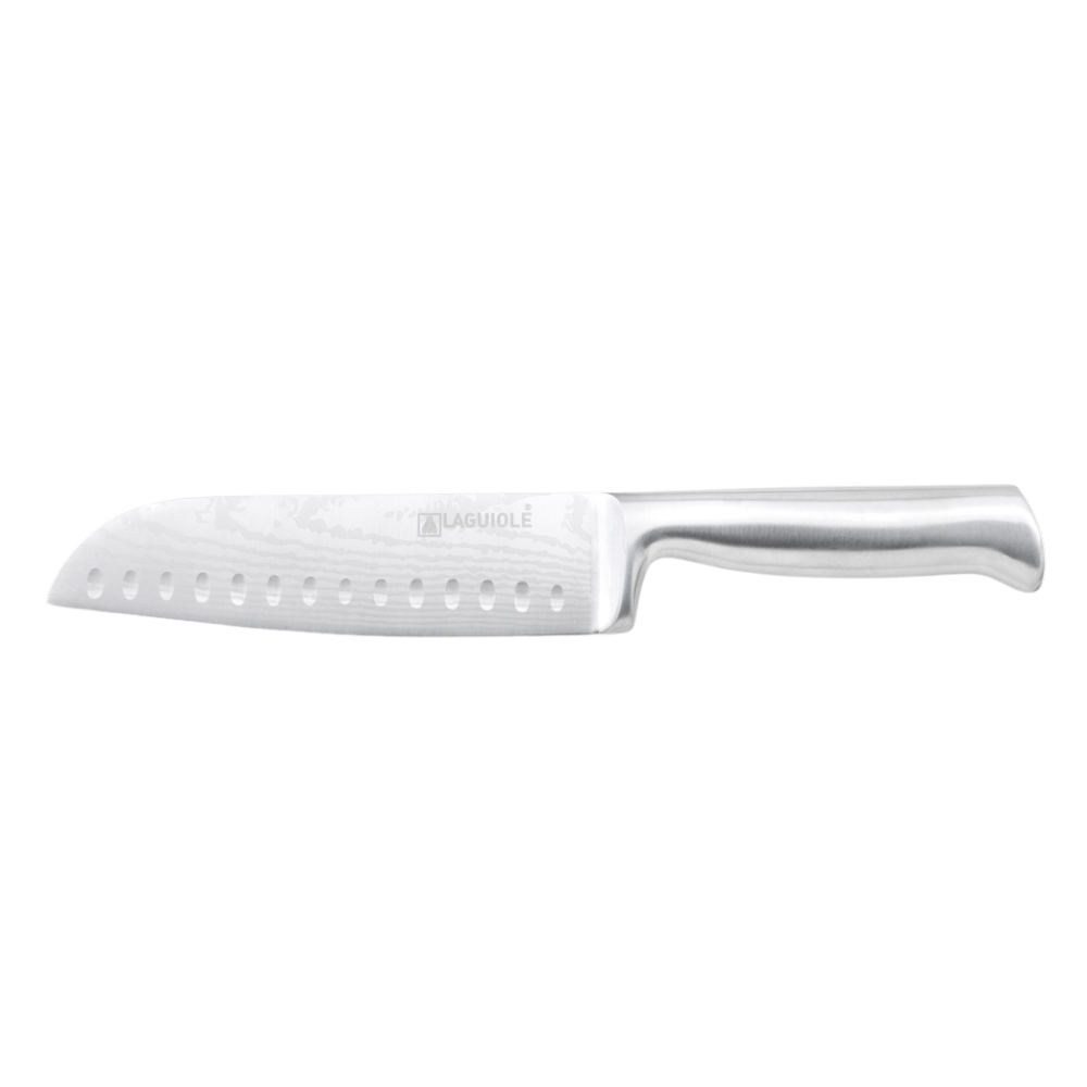 Couteau santoku argent 32cm - "Nouvelle Vague"