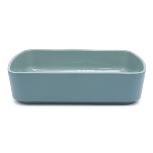 Moule rectangulaire vert en céramique 34cm - "Jade"