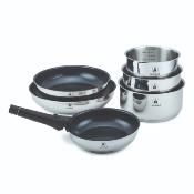 Set de 7 pièces inox amovible antiadhésif - "Réactif"