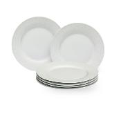 Lot de 6 assiettes plates blanc - "Eternity"