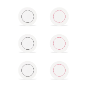 6 assiettes à dessert 22cm LIGNE