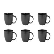Lot de 6 mugs noir - "Aya"