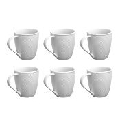 Lot de 6 mugs blanc - "Serenity"