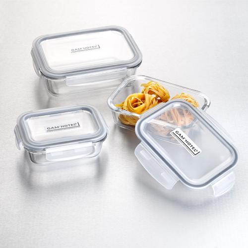 3 Boîtes rectangulaires en verre