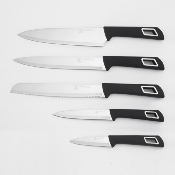 Bloc de 5 couteaux noir - "Soho"