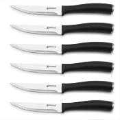 Set de 6 couteaux  steak noir - "Tirel